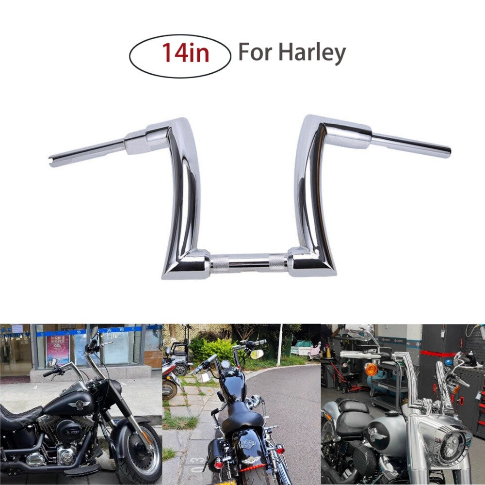 14 Rise 2 Ape Hanger Bar Handlebar Chrome for Harley Touring Sportster XL