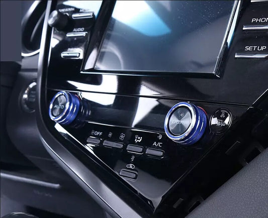 for Toyota for Camry 2018-2024 Blue Air Condition Knob Button Ring Cover Decor