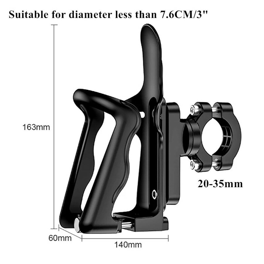 Motorcycle Adjustable Handlebar Cup Holder Mount Water Bottle For ATV Dirt Bike Q