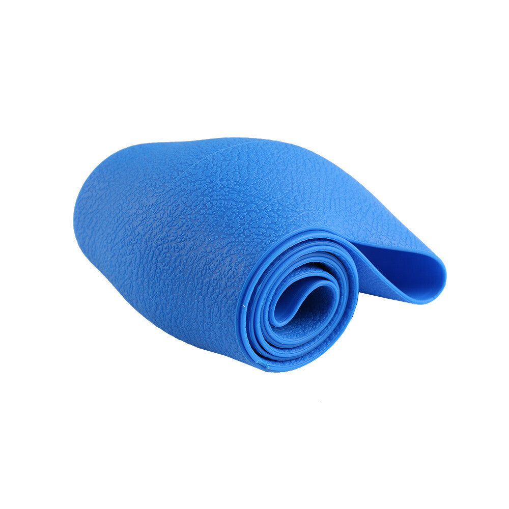 Car Leather Texture Soft Silicone Steering Wheel Cover Anti-Slip Blue 10-12 Q