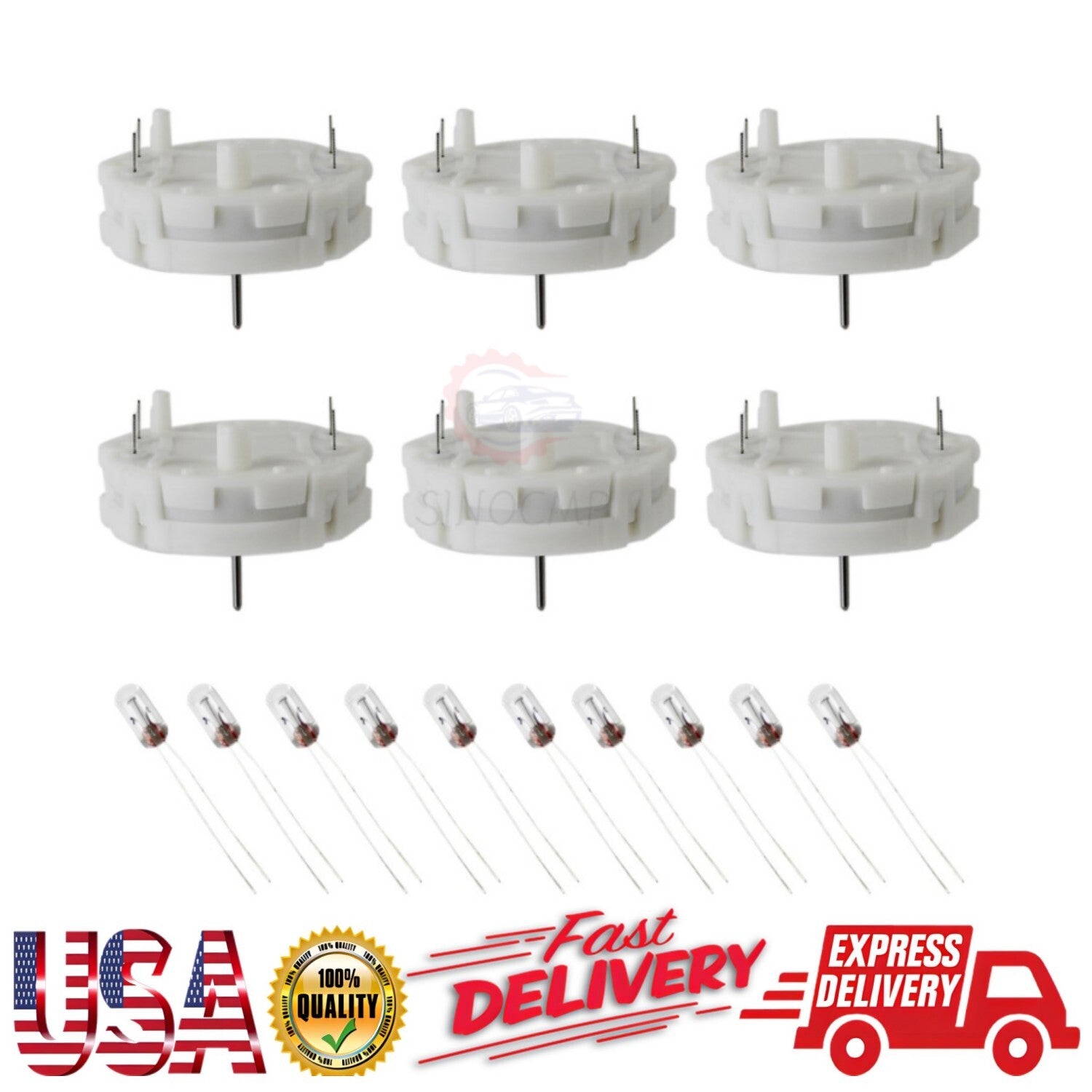 6x Stepper Motor Speedometer Gauge Repair Kit Fit for GM for Chevy vehicles 10xBulb