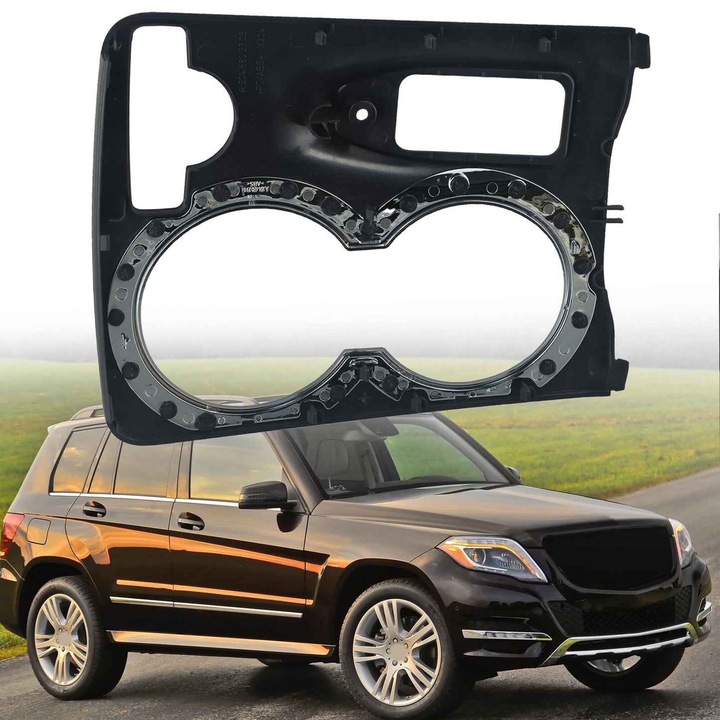 for Benz X204 GLK250 GLK300 GLK350 10-15 Center Console Cup Holder Trim Cover v