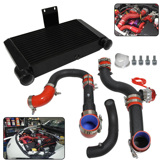 Upgrade Intercooler Kit for Toyota 86 GT86 for Subaru BRZ for Scion -S 13-21 w/BOV Red