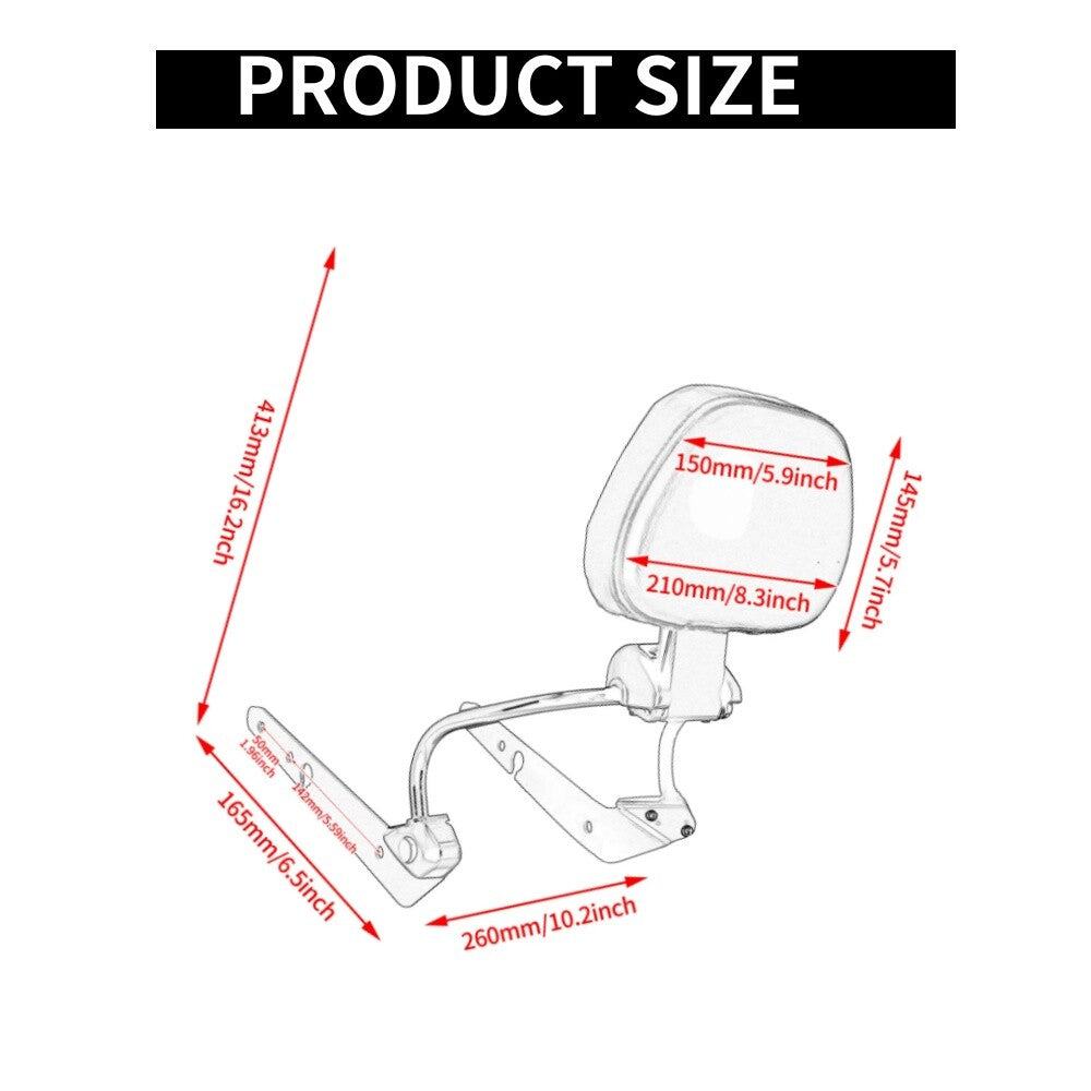 Removable motorcycle driver backrest cushion with scissor bar for Harley Sportster XL883
