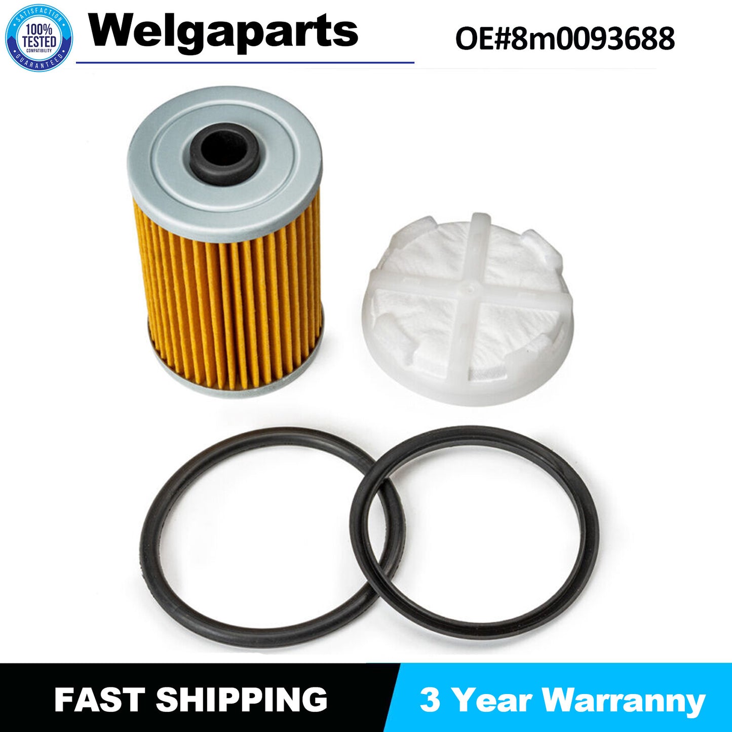 Fuel Filter and Filtering Disk Set 35-8M0093688 for Mercury Marine Mercruiser