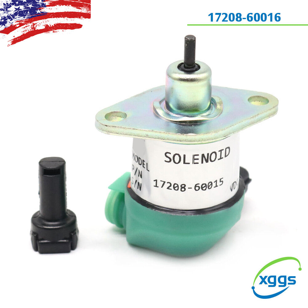 Fuel shut off solenoid For Kubota 17208-60015 17208-60016 17208-60017 1720860010