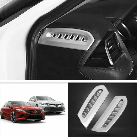 for Toyota for Camry 2018-2020 ABS Matte Silver L&R Side Air Vent Outlet Cover Trim