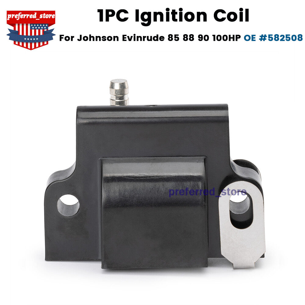 One ignition coil is suitable for Johnson Evinrude OMC BRP 0582508 582508 0777661 777661- v