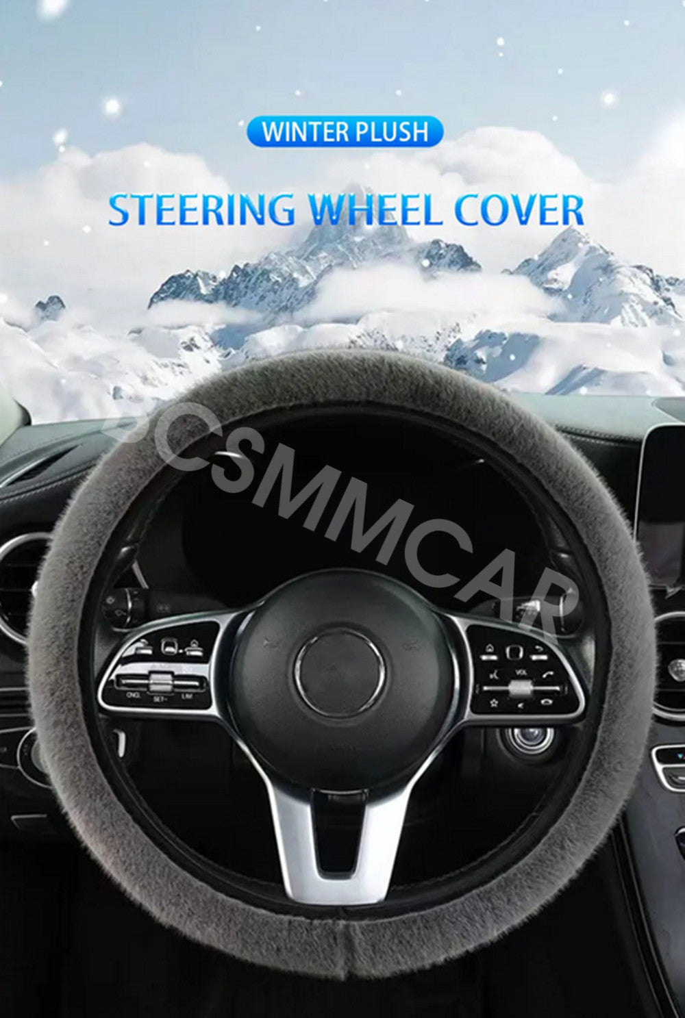 Plush Comfortable Soft Stretch Steering Wheel Cover Car Interior Accessories