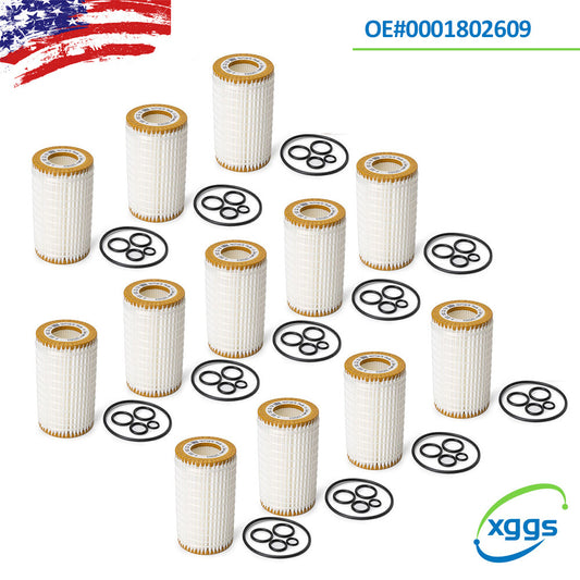12x for Mercedes Benz HU 718/5 X New Engine 0001802609 Oil Filter Kit Seal Rings Q