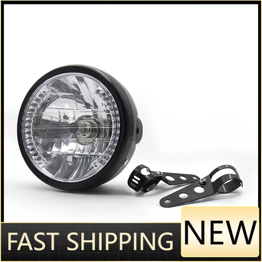 6.5'' Universal LED Motorcycle Headlight + Bracket for Harley Cafe Racer Bobber n
