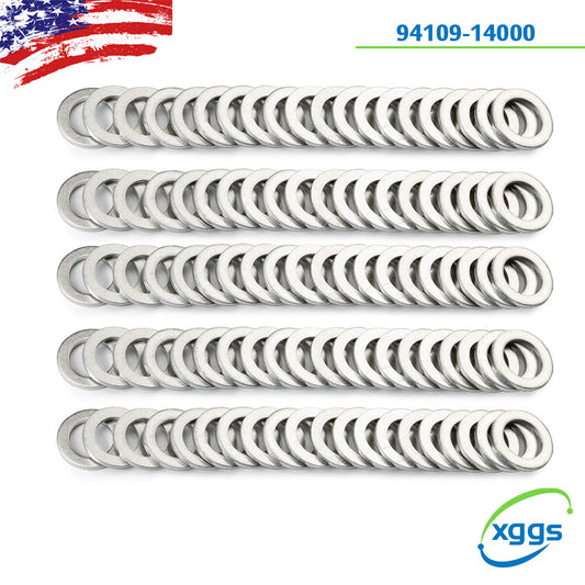 100 pieces of 14mm oil drain plug crushing washers suitable for Honda Accord 94109-14000 Q