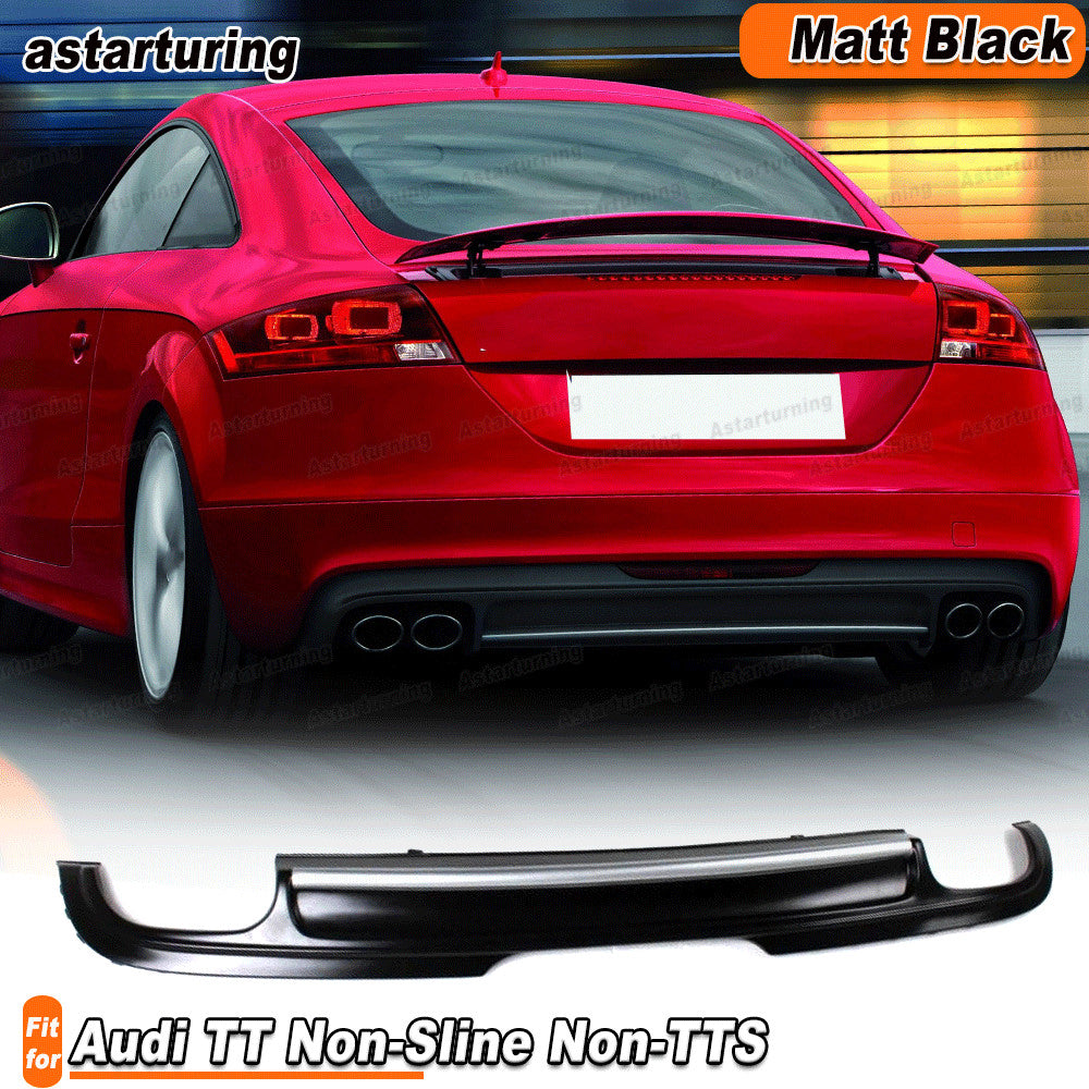 for Audi TT Non-Sline Non-TTS Non- Version 08-10 PU Rear Bumper Diffuser Lip