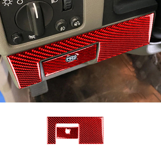 2Pcs Carbon Fiber Interior Radio With CD Cover Trim For FX4 2004-2008 v