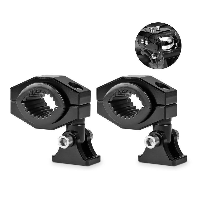 2X Motorcycle Mount Bracket Holder Clamp Spot Light Headlight Fog Driving Lamp