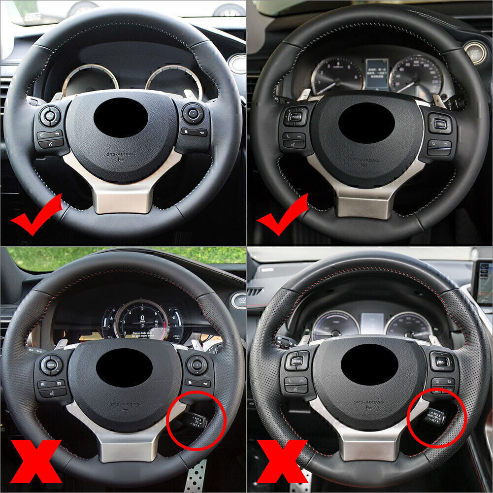 Pair Black Steering Wheel Shift Paddle Shifter Extension Trim Fit for Lexus RC NX IS