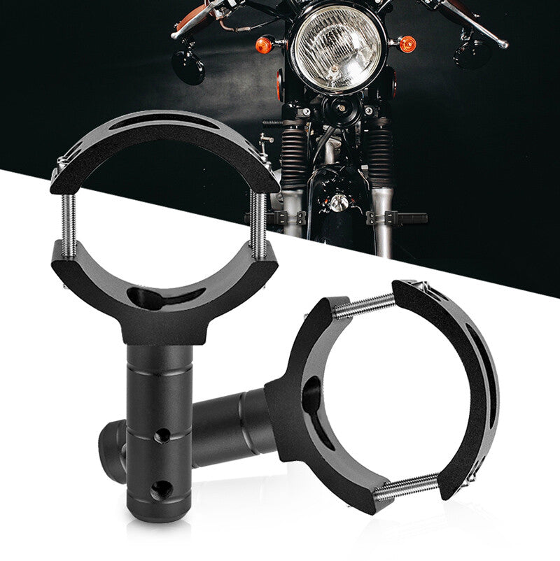 2pcs Motorcycle Headlight Fog Spot Light Lamp Mount Clamp Bracket 28-60mm