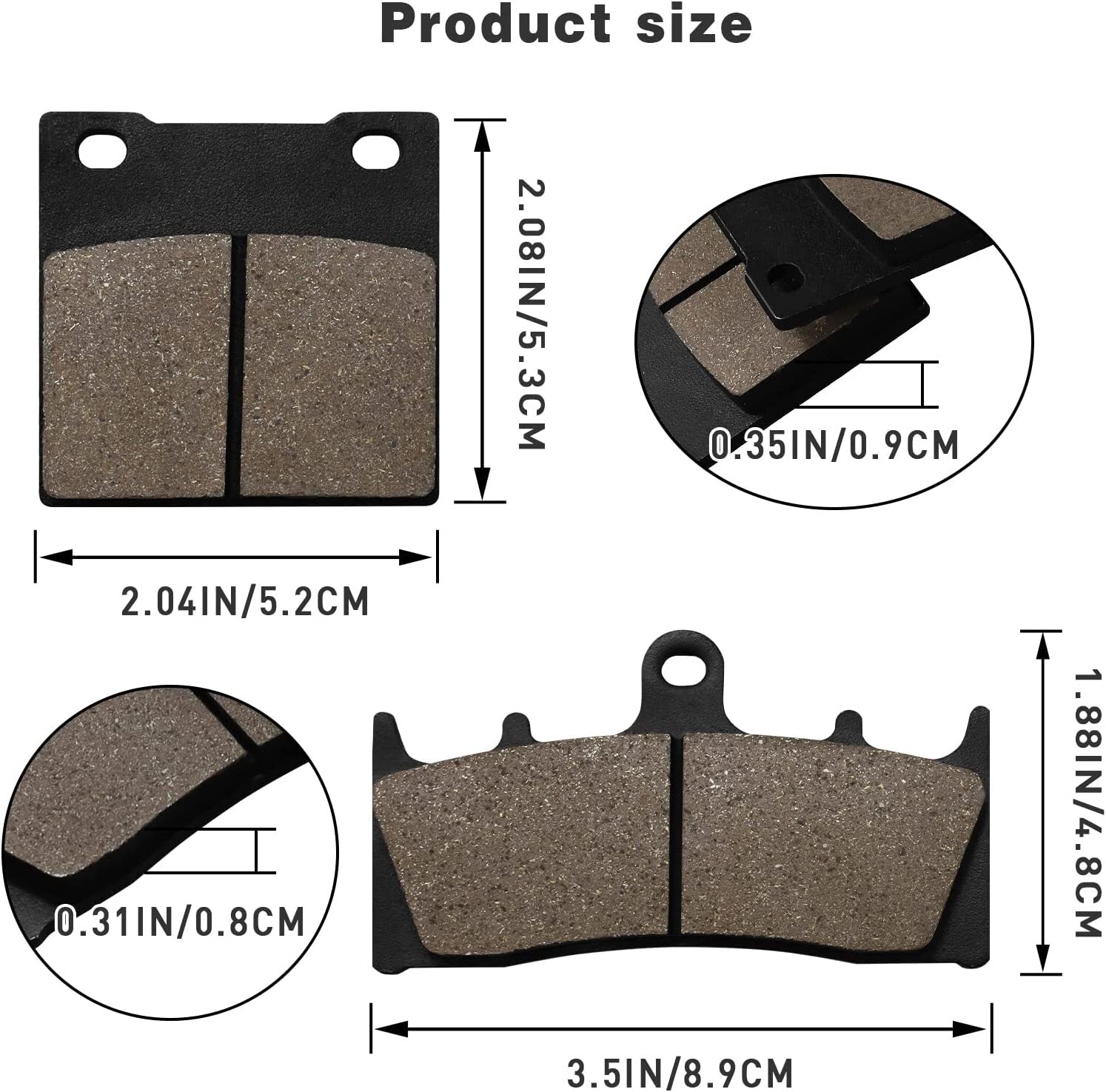 Brake Pads for Suzuki GSXR750 W/T/V/X ,GSXR 600 TL1000S,GSX1300R Hayabusa 1300