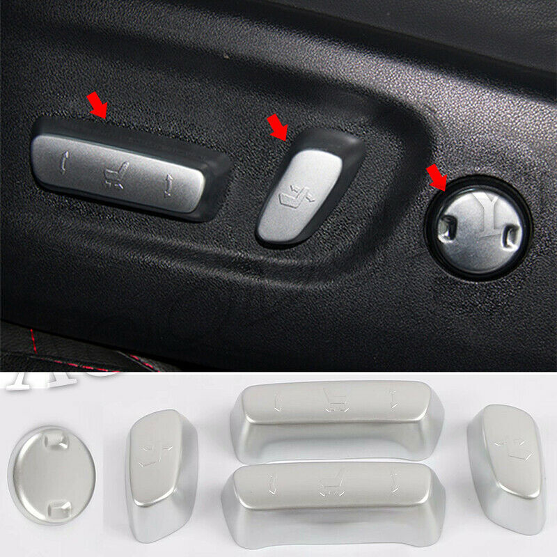Matte Silver for Seat Adjustment Button Moulding Trim for LEXUS NX200T 300H 2015-21