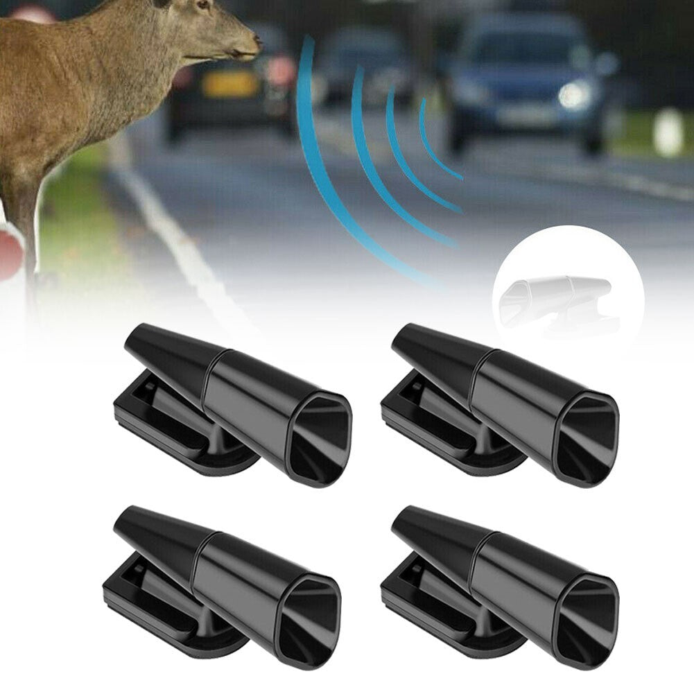 4-Pack Ultrasonic Car Deer Alarm Whistle Warning Animal Repellent Car Safety Q