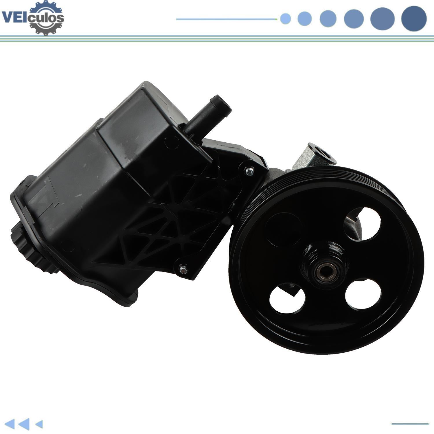 Power Steering Pump W/ Pulley  Reservoir For 2005-2007 for Dodge for Ram 1500 4.7L V8