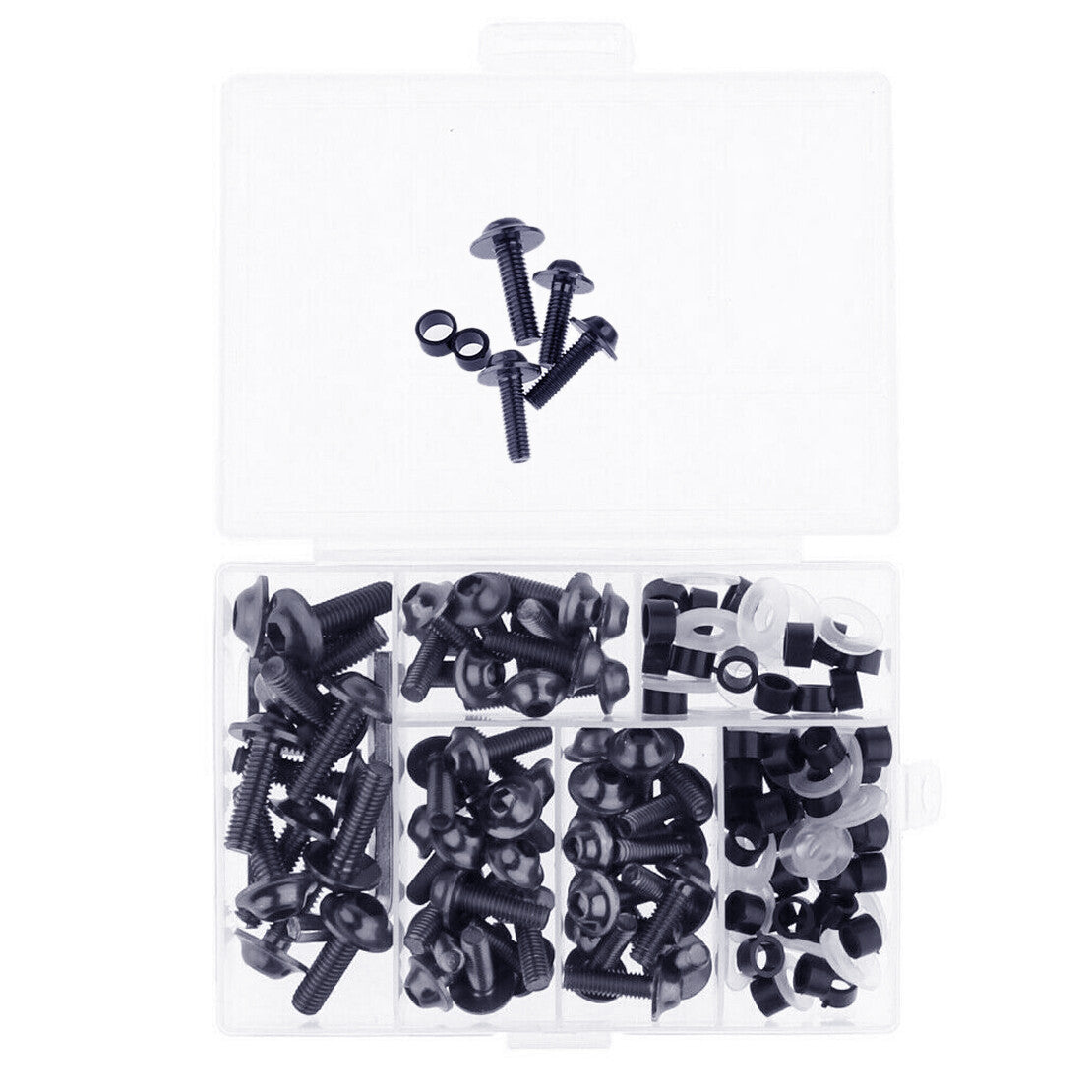 158x Universal Motorcycle Windscreen Fairing Bolts Kit Fastener Clips Screw