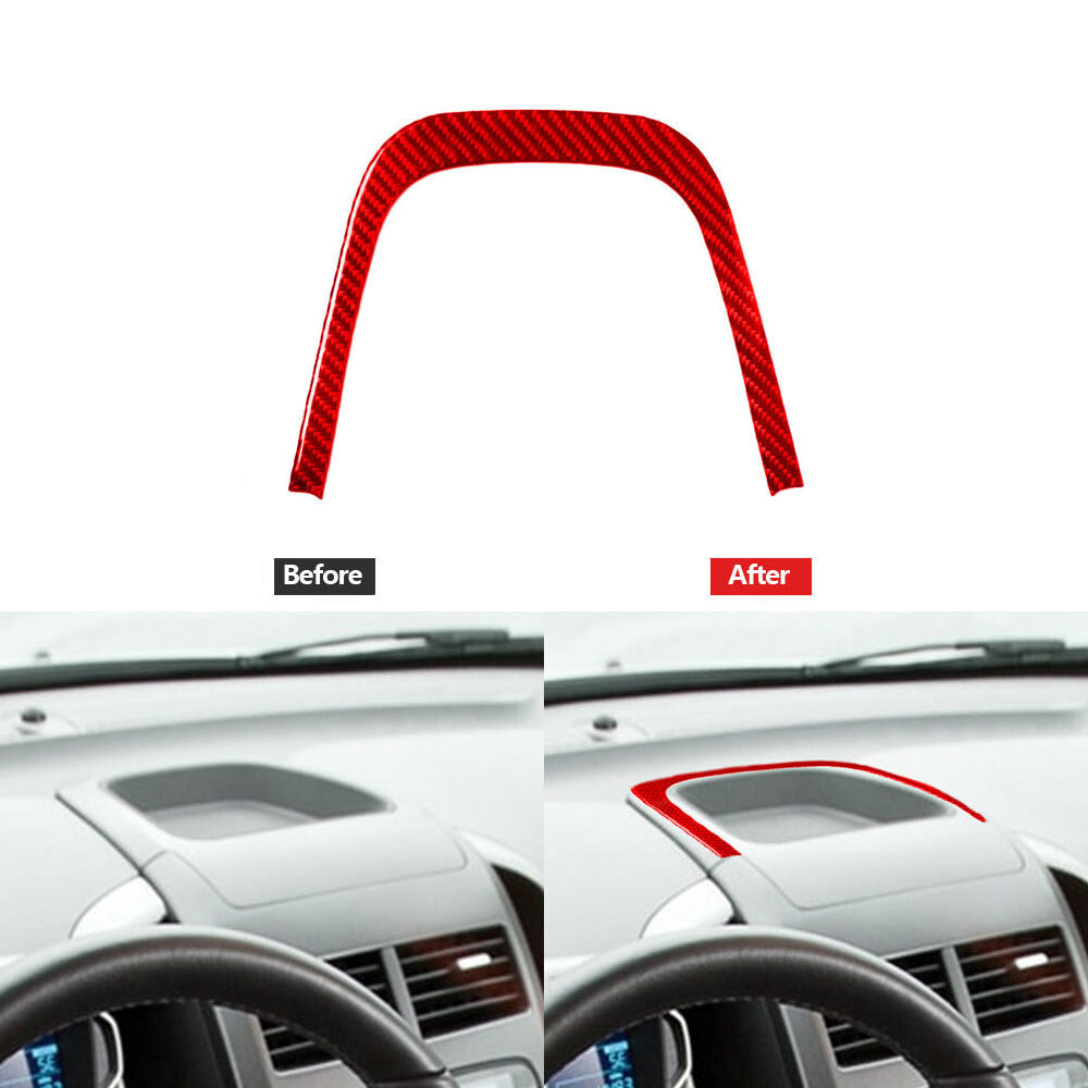 Red Carbon Fiber Left Side of Climate Control Cover For Sonic 2012-16 v