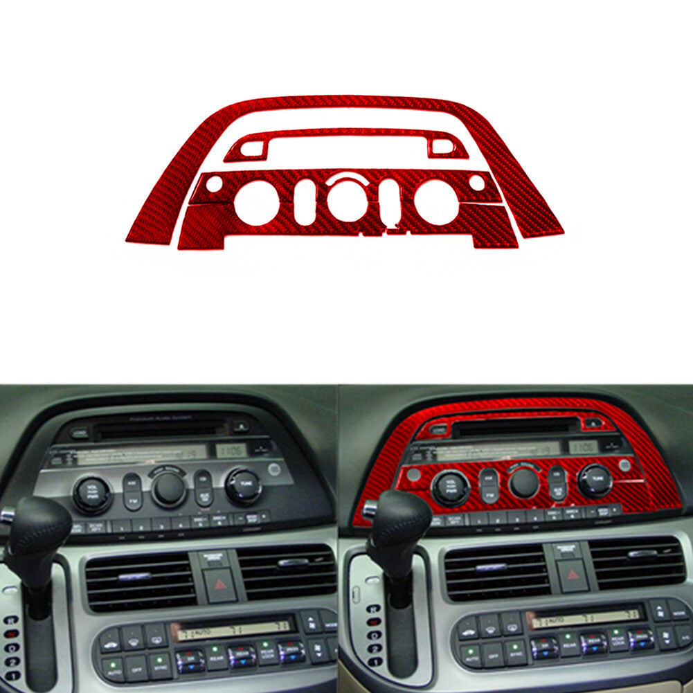 Red Carbon Fiber Dashboard Air Vent Outlet Cover Trim for Mazda MX-5 Miata 09-15 v