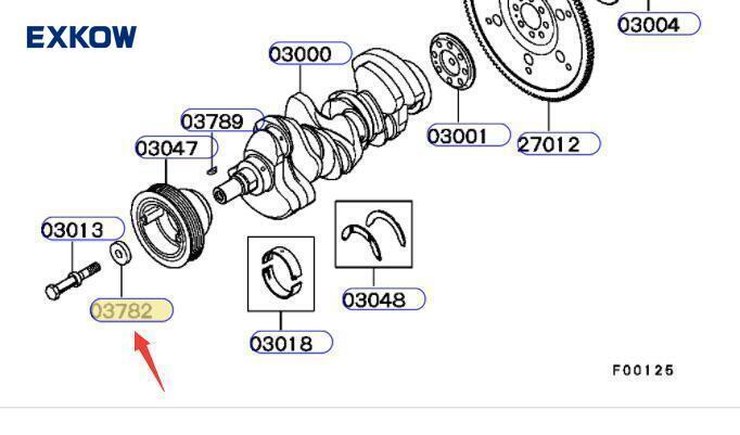 Crankshaft Pulley Washer fit for Mitsubishi 380 for CHALLENGER TRITON 3000GT PAJERO IO
