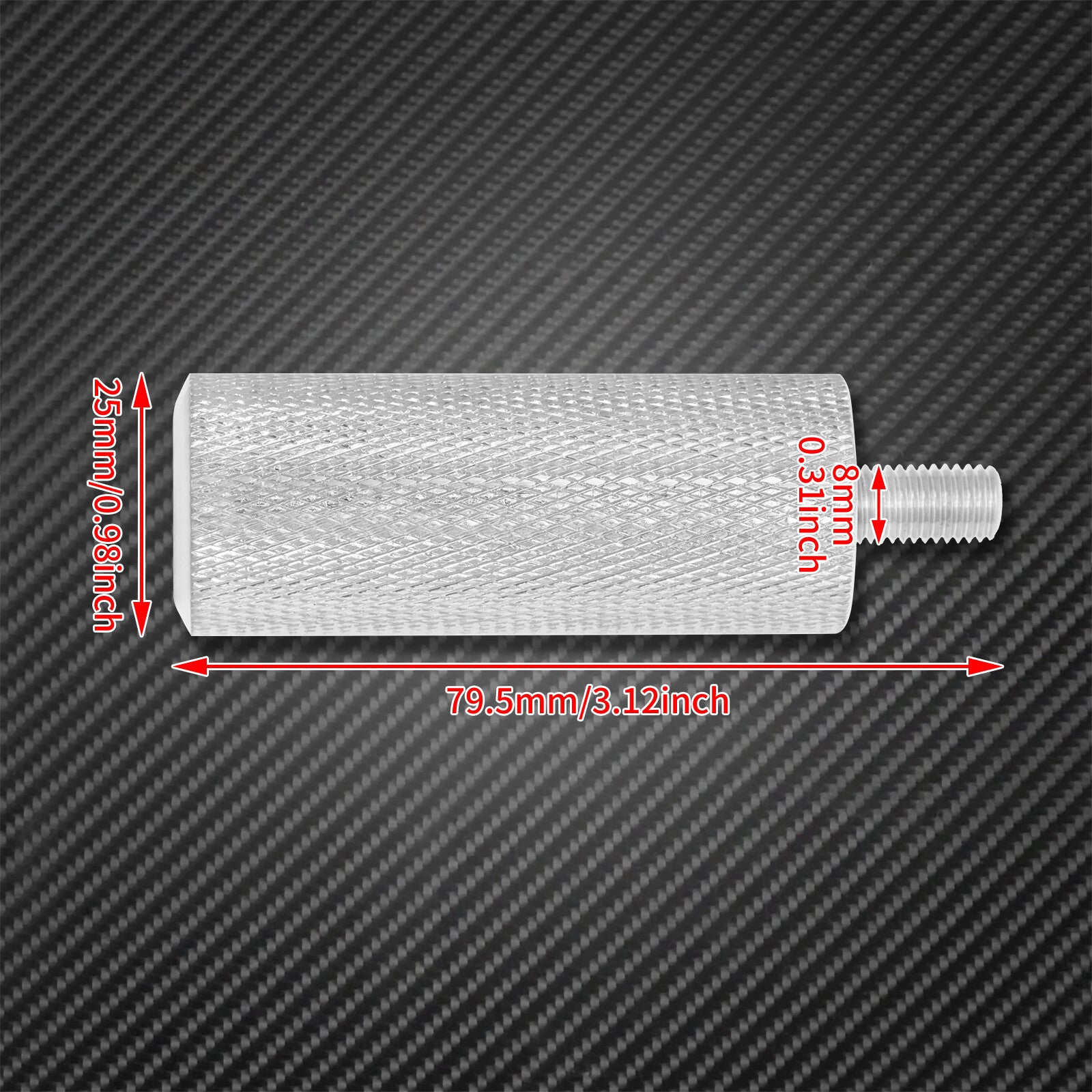 All Aluminum Silver Knurled Shifter Shift Peg Fit For Breakout Dyna Touring XL