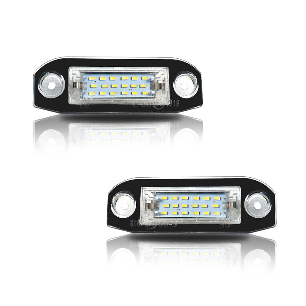 2-Piece 18-SMD White LED License Plate Bulbs for Volvo S60, V60, XC60, XC70, XC90 Q
