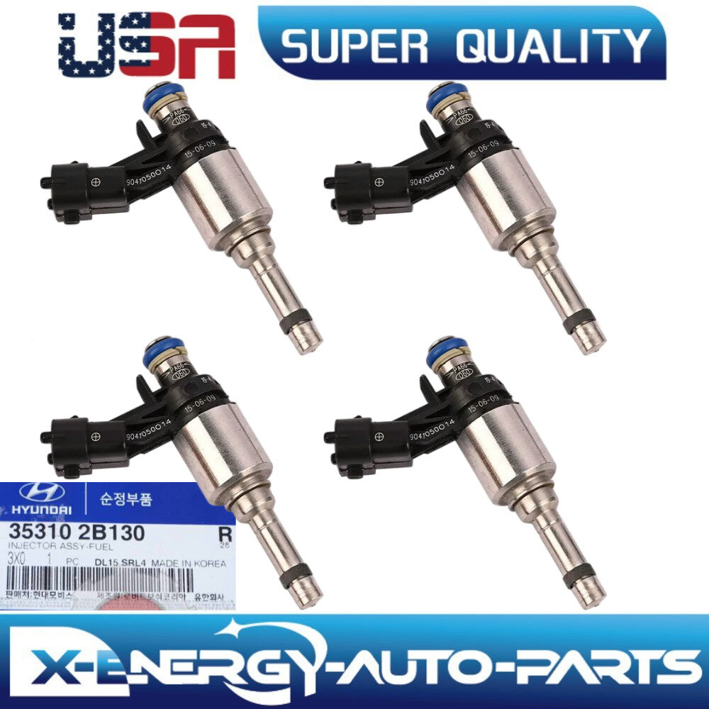 4x Fuel injectors for Hyundai for Veloster for KIA RIO SOUL 1.6L 2012-2017 35310-2B130