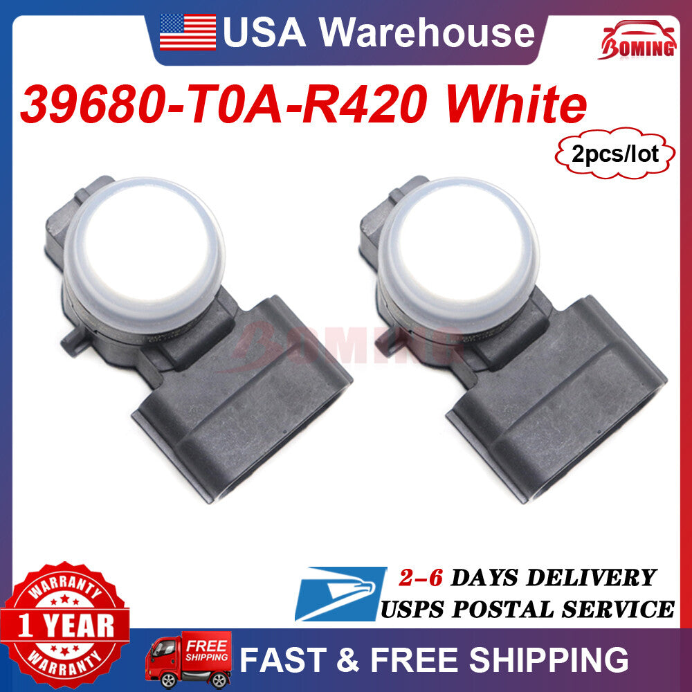 2-Pack White PDC Parking Bumper Sensors, Brand New, for Honda Accord 2016 - 2018 Q