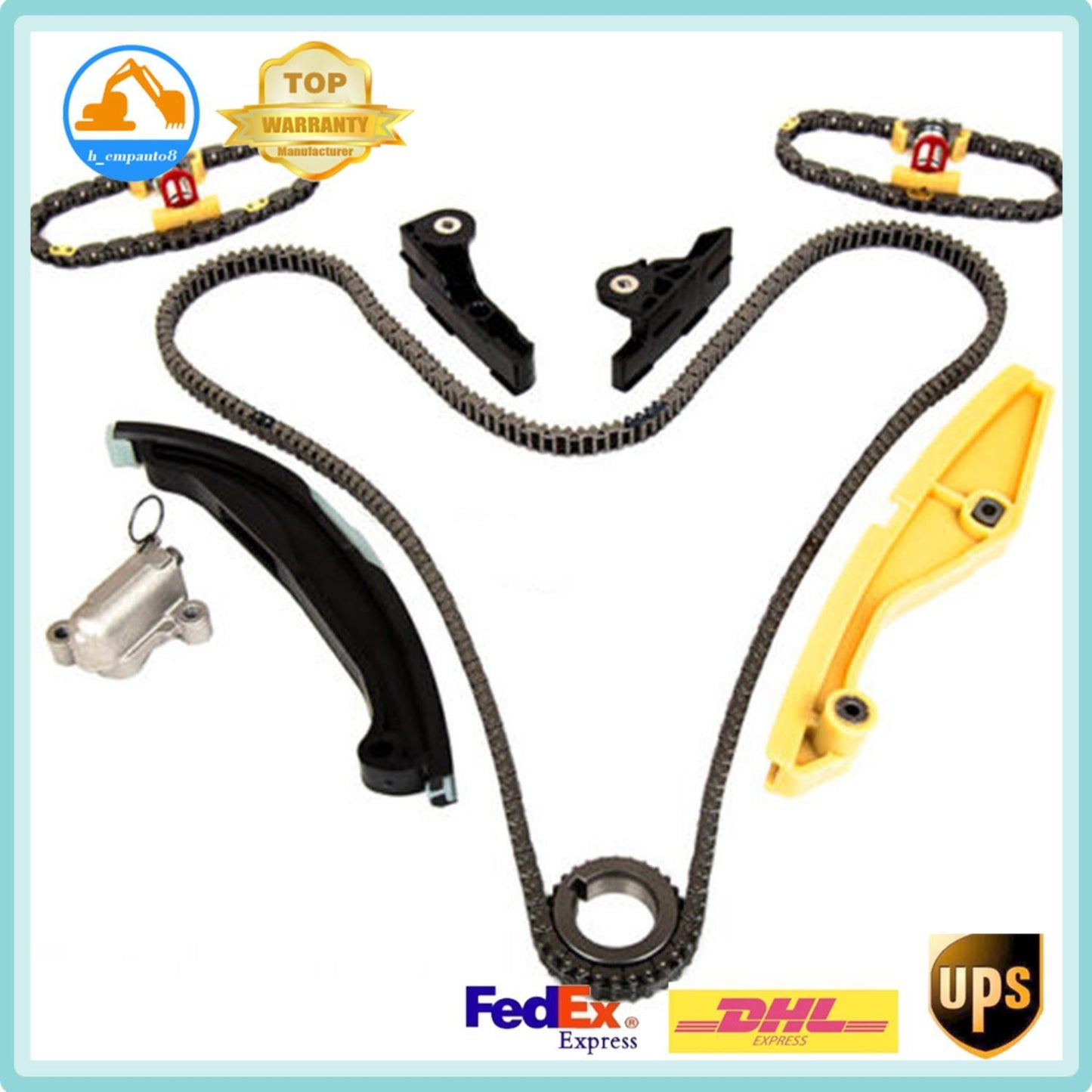 for Ford Edge Eplorer F150 Flex Mutang Taurus Transit Timing Chain Kit 3.5 3.7L