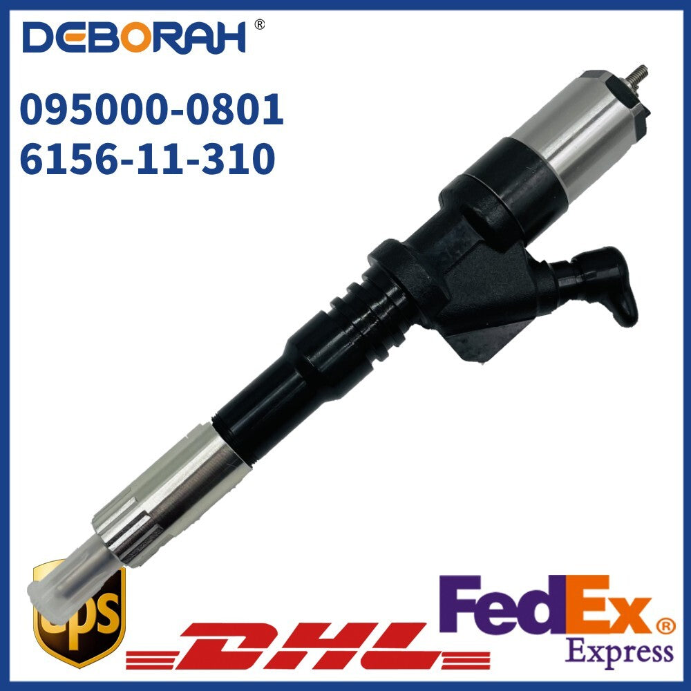 095000-0801 095000-0800 Common Rail Injector For Komatsu SA6D125E 6156-11-3100
