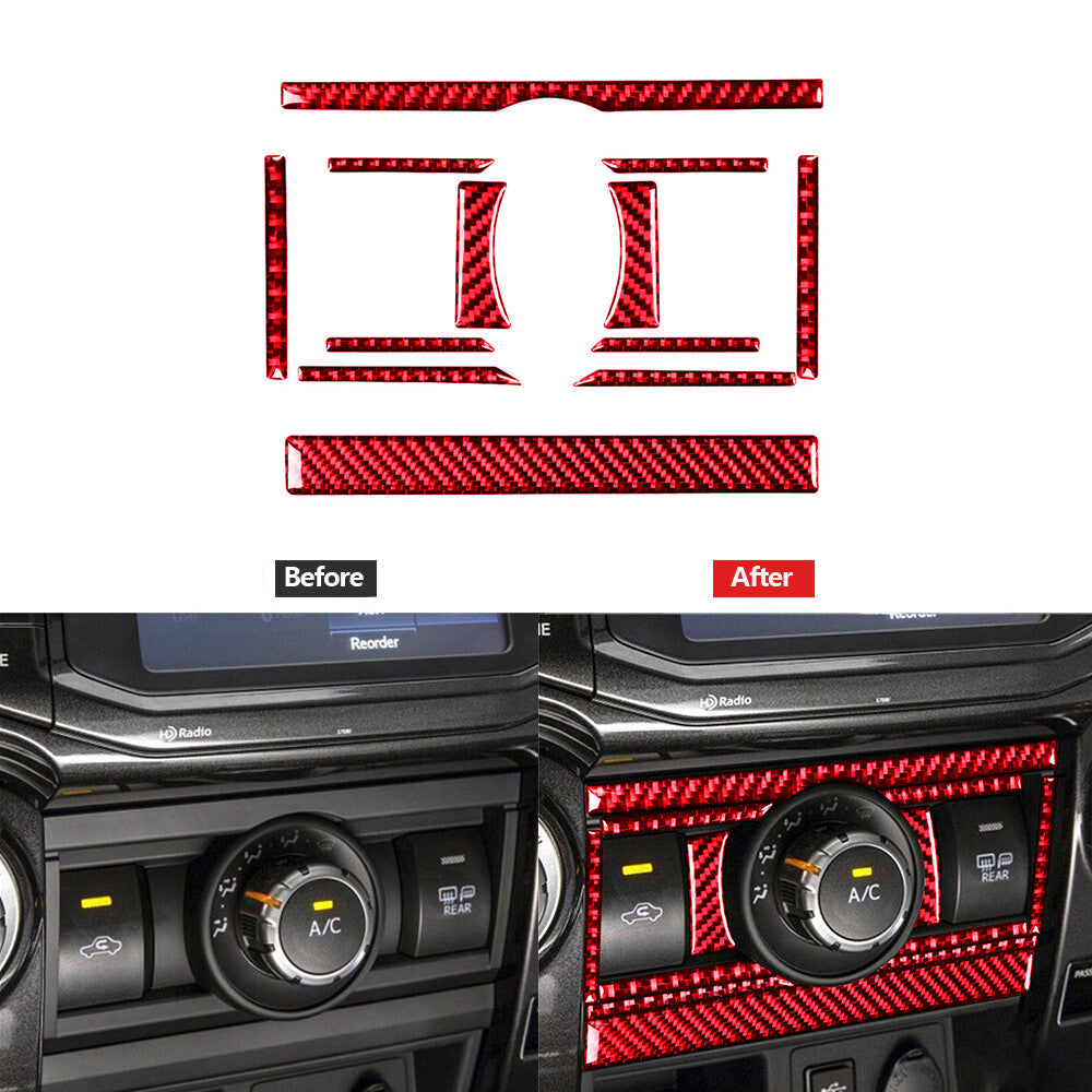 3Pcs Carbon Fiber Interior Dashboard Cover Trim For Macan 2019-2020 v
