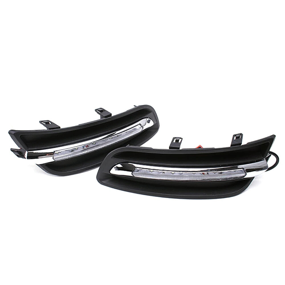 Pair Front Daytime Driving Running Light+Frame CoverFor Teana 2010-2012 v