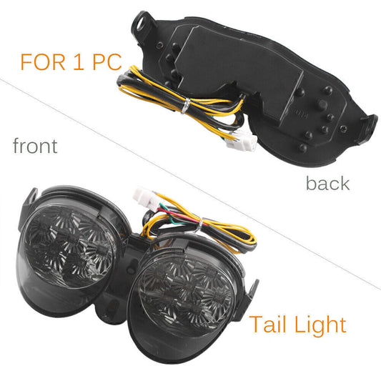 for YAMAHA YZF R6 2001 2002 Motor Tail light Turn Signals Integrated LED Smoke