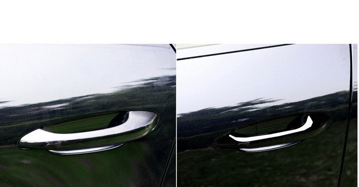 Sleek black door handle cover trim for Porsche Macan 2015-20