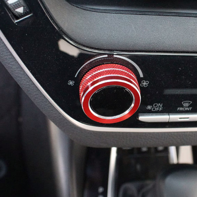 for Corolla Cross 2022-2024 Red Car Air Condition Knob Button Ring Cover v