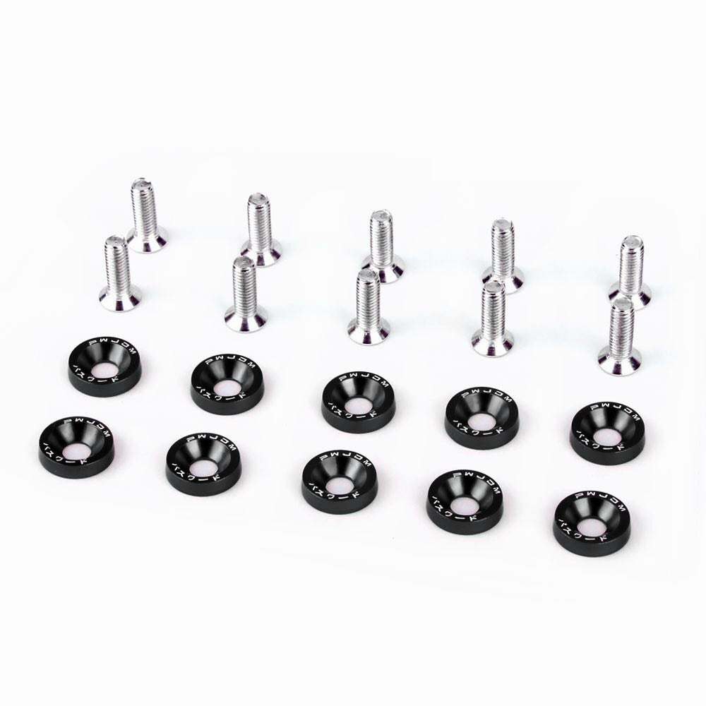 20X Silver JDM Billet Aluminum Fender/Bumper Washer/Bolt Engine Bay Dress Up Kit