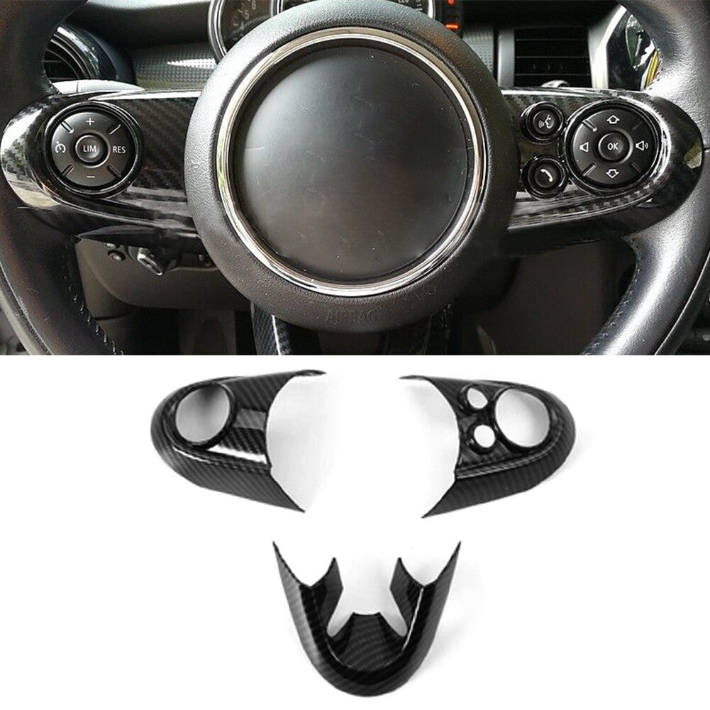 Carbon-Lenkrad-Dekor-Rahmen-Abdeckungs-Ordnung F¨¹r for BMW for MINI Cooper F55 F56