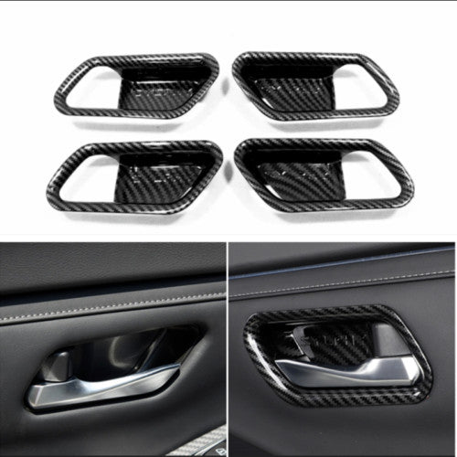 4Pcs Carbon Fiber Door Panel Cover Trim for Infiniti FX 2009-13/QX70 2014-2017 v