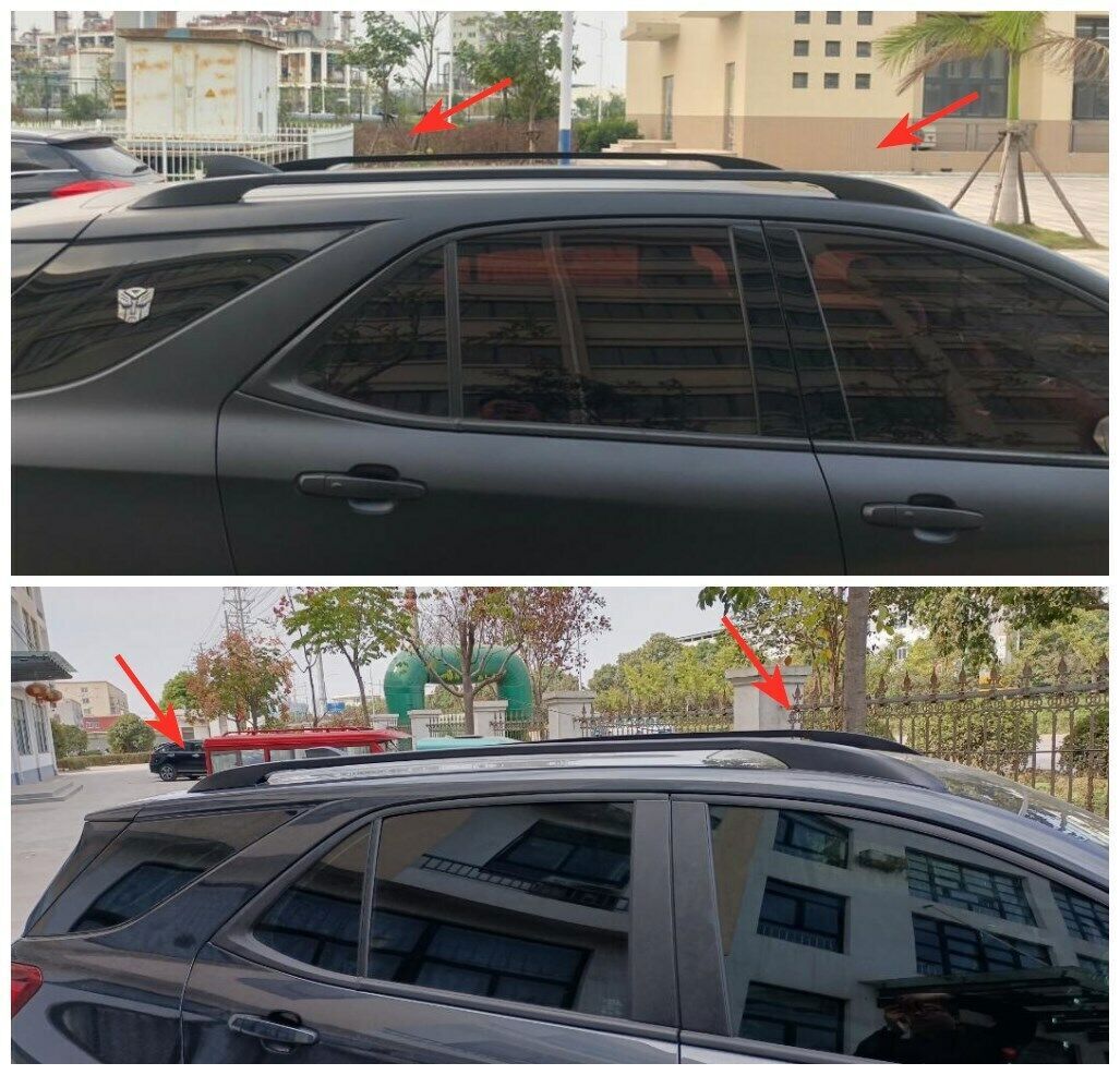 For 2020-2024 Equinox Decorative black Roof Rack Rails Bars Kit B n