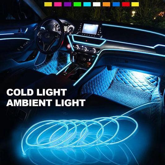 5-meter red and yellow LED car light strip interior decoration - n