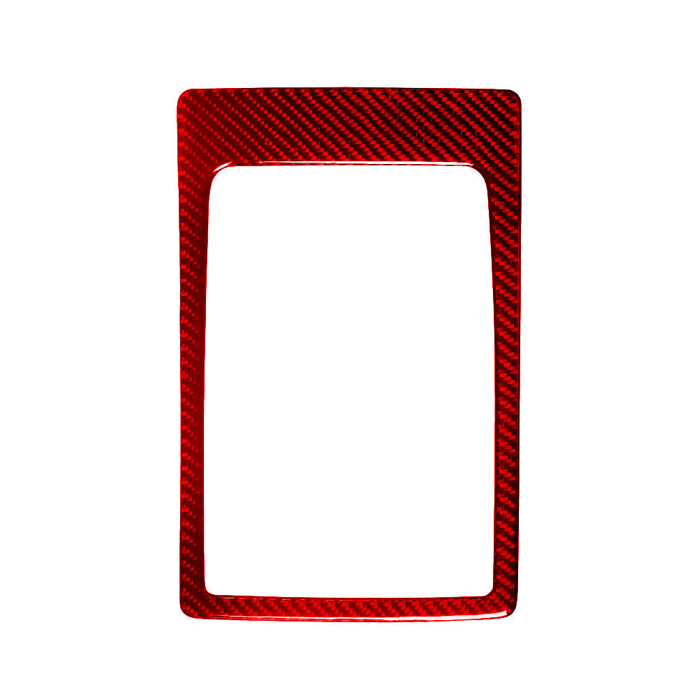 2x Red Carbon Fiber Center Console Side Strip Trim for Subaru Forester 2009-2013 v