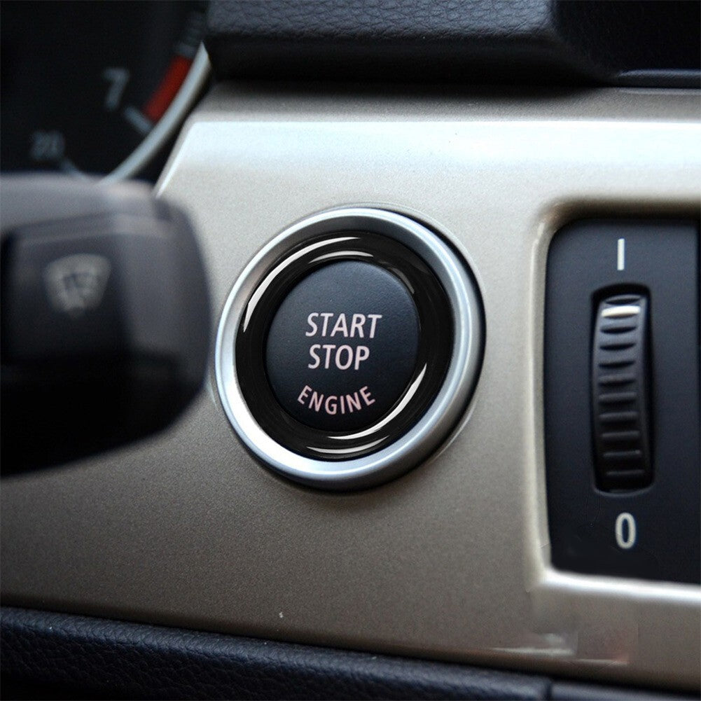 Suitable for 3 Series car engine stop button ignition key ring sticker decoration