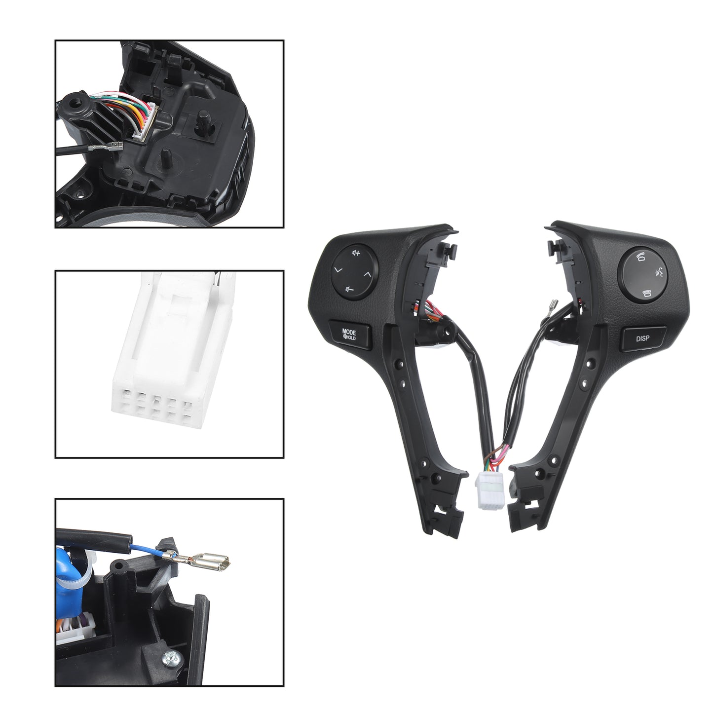 Steering Wheel Cruise Volume Control Switch Button for Corolla Black n