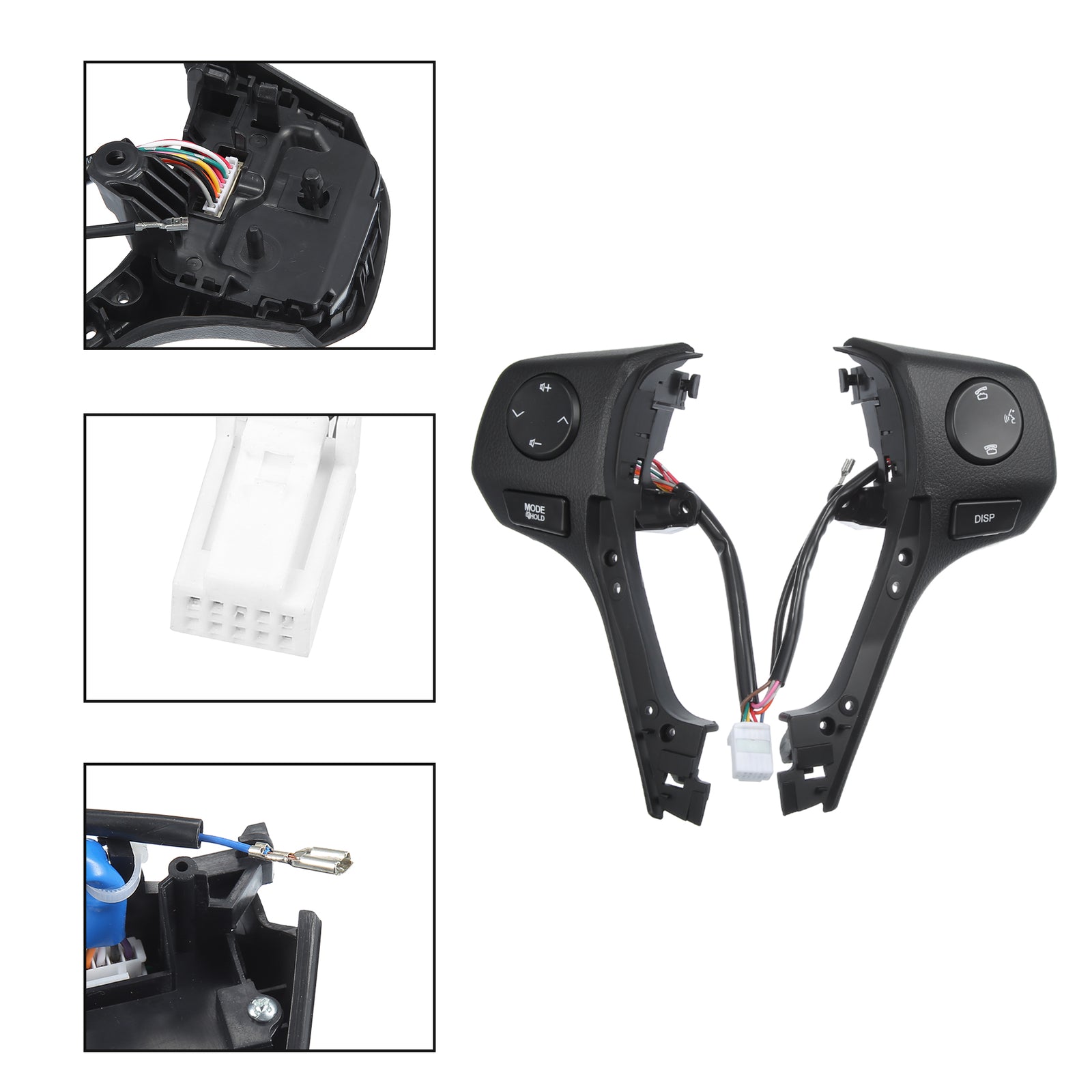 Steering Wheel Cruise Volume Control Switch Button for Corolla Black n