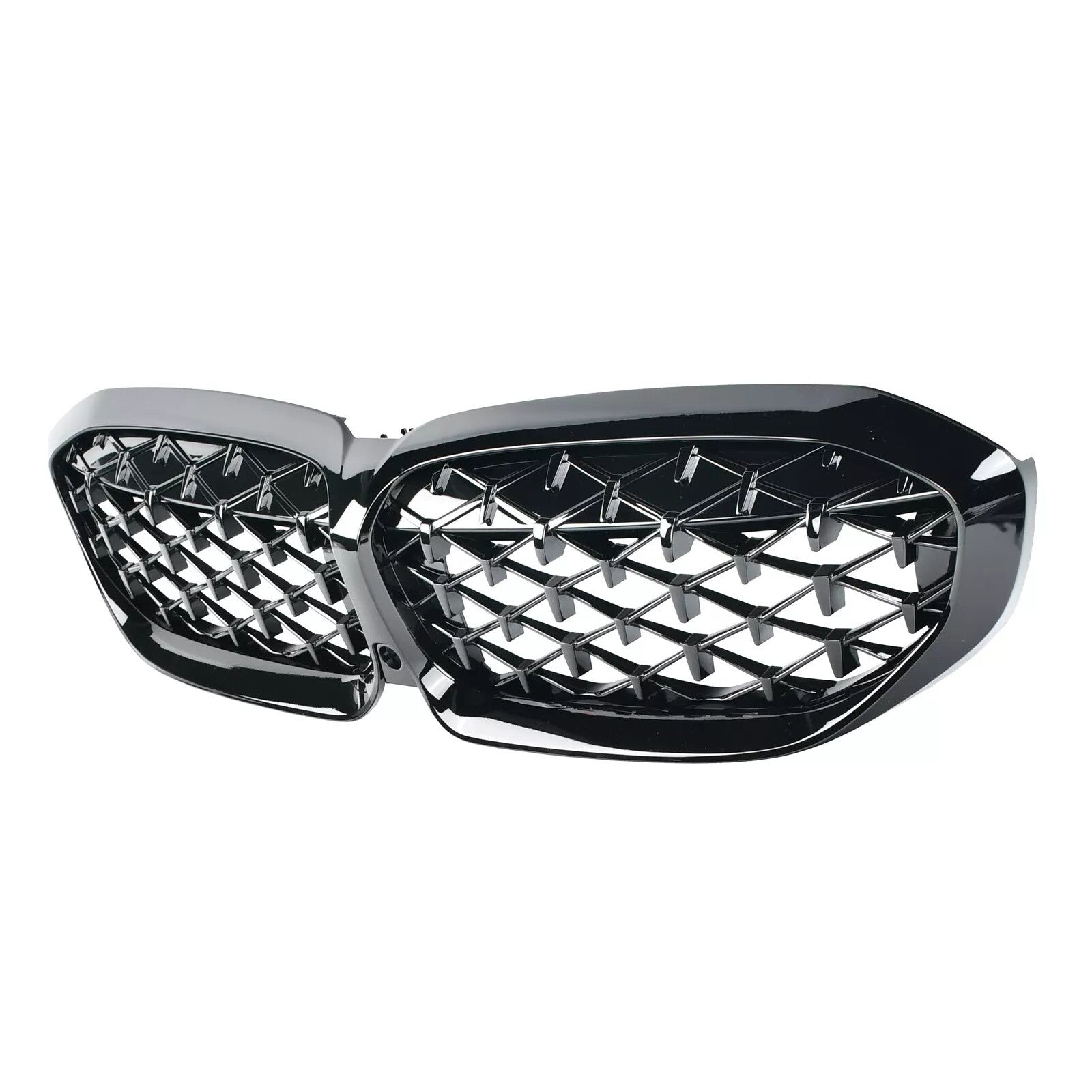 Glossy Black Front Kidney Diamond Grills Grille For 2019-2022 for BMW G20 330i M340i
